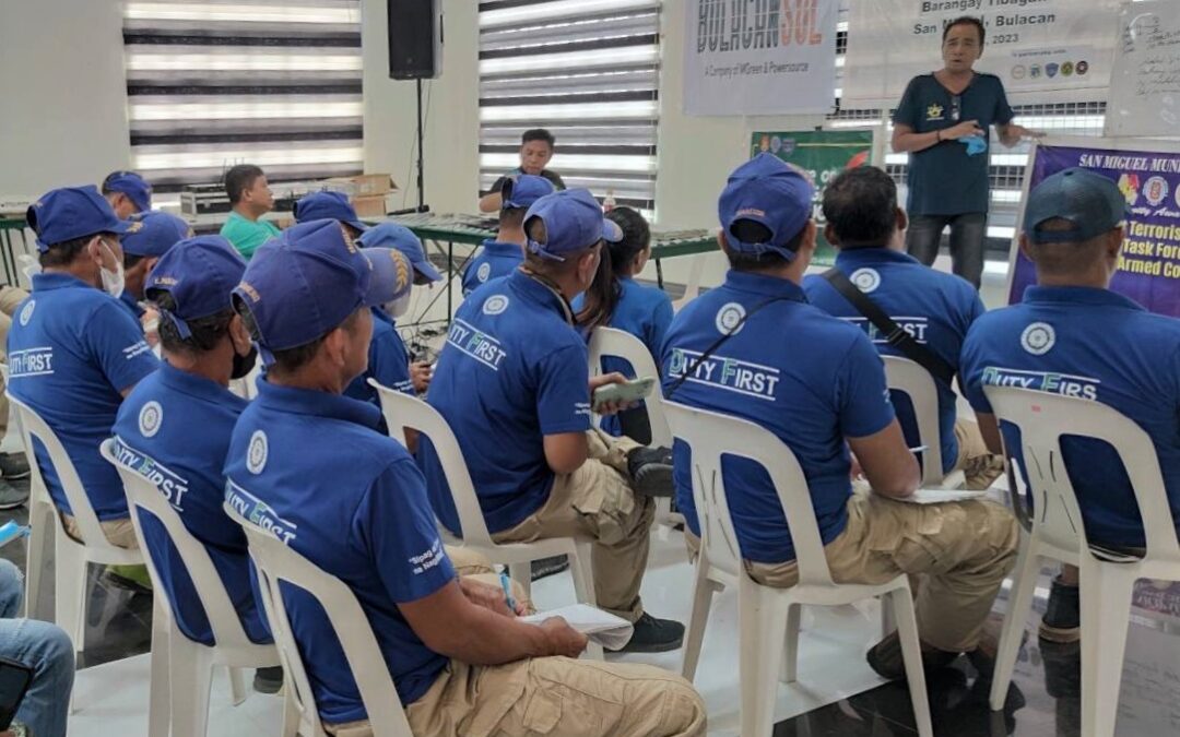 BulacanSol partners with DILG and PNP for Barangay Tanod Skills Enhancement